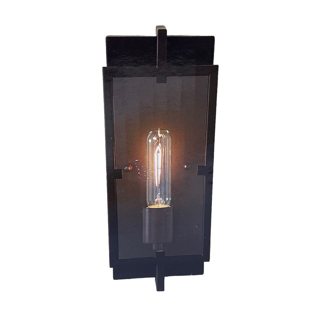 Home Decorators Kenton 4.75 in. 1-Light Bronze Wall Sconce w/ Cage Frame Detail